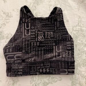 lululemon athletica Black and Gray Sports Bra